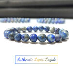 Lapis Lazule Stone Star Quality Plane Beads Stretchable Bracelets Certified 4mm 6mm 8mm 10mm sizes for Men Women Unisex for Bulk Quantity Business Natural and Authentic Stones