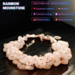 White Moonstone Anklet Braided Adjustable Size Bracelets Certified for Men Women Unisex for Bulk Quantity Business Natural and Authentic Stones