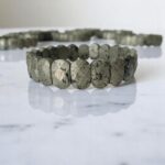 Pyrite Faceted Flat Style Stretchable Bracelets Certified for Men Women Unisex for Bulk Quantity Business Natural and Authentic Stones for Money Attraction - Image 5