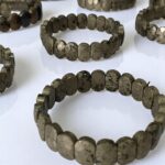 Pyrite Faceted Flat Style Stretchable Bracelets Certified for Men Women Unisex for Bulk Quantity Business Natural and Authentic Stones for Money Attraction - Image 3