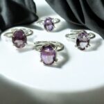 Pyrite Ruby Amethyst Citrine Faceted and Oval Shape Adjustable Stylish Finger Rings for Men Women Unisex - Image 2