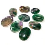 Multi and Green Fluorite Natural Stone Worry Stones