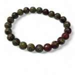 Dragon Blood Stone Plane Beads Stretchable Bracelets Certified 8mm 10mm sizes for Men Women Unisex for Bulk Quantity Business Natural and Authentic Stones - Image 3