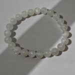 White Moonstone Plane Beads Stretchable Bracelets Certified 8mm 10mm sizes for Men Women Unisex for Bulk Quantity Business Natural and Authentic Stones - Image 4