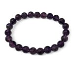 Amethyst Stone Star Quality Plane Beads Stretchable Bracelets Certified 4mm 6mm 8mm 10mm sizes for Men Women Unisex for Bulk Quantity Business Natural and Authentic Stones - Image 4