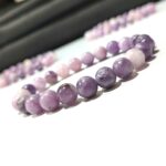 Lepidolite Stone Star Quality Plane Beads Stretchable Bracelets Certified 4mm 6mm 8mm 10mm sizes for Men Women Unisex for Bulk Quantity Business Natural and Authentic Stones - Image 2