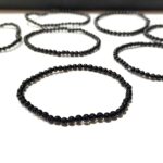 Black Agate Stone Star Quality Plane Beads Stretchable Bracelets Certified 4mm 6mm 8mm 10mm sizes for Men Women Unisex for Bulk Quantity Business Natural and Authentic Stones - Image 4
