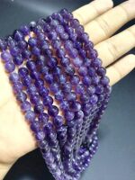 Natural Amethyst Regular Quality Stone 4mm 6mm 8mm 10mm Plane Beads Strings Lines Wholesale Bulk Supply Direct From Factory - Image 2