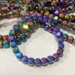 Titanium Hematite Square Cube Shape 8mm Bracelets for Men Women Unisex - Image 2