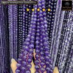 Natural Star Quality Amethyst Stone 4mm 6mm 8mm 10mm Plane Beads Strings Lines Wholesale Bulk Supply Direct From Factory