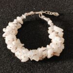 White Moonstone Anklet Braided Adjustable Size Bracelets Certified for Men Women Unisex for Bulk Quantity Business Natural and Authentic Stones - Image 2