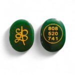 Green Jade Zibu Coins Cabochon