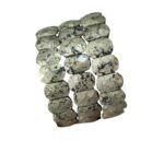 Pyrite Faceted Flat Style Stretchable Bracelets Certified for Men Women Unisex for Bulk Quantity Business Natural and Authentic Stones for Money Attraction