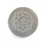 Moroccan Selenite Shree Yantra Sign Zodiac Sign OM Sign Seven Chakra Sign Prosperity Buddha Flower of life Dodecahedron Charging Plates Slices 3 inch Certified Pure Crystals - Image 3