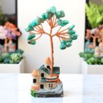 Seven Chakra Authentic Stones Baby Tree House with Copper Wire 25 pcs of Chips (Amethyst Citrine Clear Quartz  Fluorite Garnet Green Aventurine Lapis Lazule Red Carnelian Rose Quartz  Turquoise) - Image 3