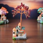 Seven Chakra Authentic Stones Baby Tree House with Copper Wire 25 pcs of Chips (Amethyst Citrine Clear Quartz  Fluorite Garnet Green Aventurine Lapis Lazule Red Carnelian Rose Quartz  Turquoise) - Image 4