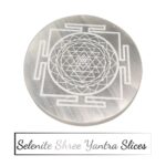 Moroccan Selenite Shree Yantra Sign Zodiac Sign OM Sign Seven Chakra Sign Prosperity Buddha Flower of life Dodecahedron Charging Plates Slices 3 inch Certified Pure Crystals