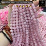 Natural Rose Quartz Stone 4mm 6mm 8mm 10mm Plane Beads Strings Lines Wholesale Bulk Supply Direct From Factory