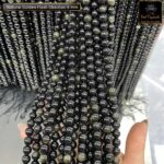 Natural Golden Sheen Obsidian Stone Star Quality 4mm 6mm 8mm 10mm Plane Beads Strings Lines Wholesale Bulk Supply Direct From Factory