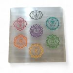 Moroccan Selenite Shree Yantra Sign Zodiac Sign OM Sign Seven Chakra Sign Prosperity Buddha Flower of life Dodecahedron Charging Plates Slices 3 inch Certified Pure Crystals - Image 6