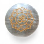 Moroccan Selenite Shree Yantra Sign Zodiac Sign OM Sign Seven Chakra Sign Prosperity Buddha Flower of life Dodecahedron Charging Plates Slices 3 inch Certified Pure Crystals - Image 7