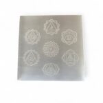Moroccan Selenite Shree Yantra Sign Zodiac Sign OM Sign Seven Chakra Sign Prosperity Buddha Flower of life Dodecahedron Charging Plates Slices 3 inch Certified Pure Crystals - Image 9