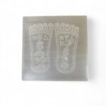 Moroccan Selenite Shree Yantra Sign Zodiac Sign OM Sign Seven Chakra Sign Prosperity Buddha Flower of life Dodecahedron Charging Plates Slices 3 inch Certified Pure Crystals - Image 10