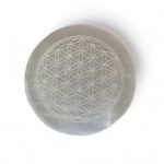 Moroccan Selenite Shree Yantra Sign Zodiac Sign OM Sign Seven Chakra Sign Prosperity Buddha Flower of life Dodecahedron Charging Plates Slices 3 inch Certified Pure Crystals - Image 12