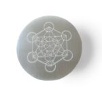 Moroccan Selenite Shree Yantra Sign Zodiac Sign OM Sign Seven Chakra Sign Prosperity Buddha Flower of life Dodecahedron Charging Plates Slices 3 inch Certified Pure Crystals - Image 13