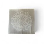 Moroccan Selenite Shree Yantra Sign Zodiac Sign OM Sign Seven Chakra Sign Prosperity Buddha Flower of life Dodecahedron Charging Plates Slices 3 inch Certified Pure Crystals - Image 14