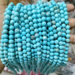 Natural Turquoise From Mongol Stone AAA Quality 8mm Plane Beads Strings Natural Gemstones Factory Price - Image 5