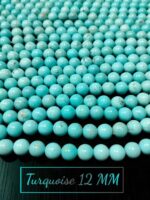 Natural Turquoise From Mongol Stone AAA Quality 8mm Plane Beads Strings Natural Gemstones Factory Price - Image 4