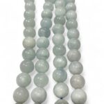Natural Aquamarine Stone Star Quality 8mm Plane Beads Strings Wholesale Supply - Image 3
