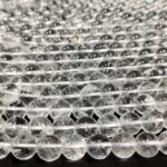 Natural Clear Quartz Stone 8mm 10mm Plane Beads Strings Lines Wholesale Bulk Supply Direct From Factory