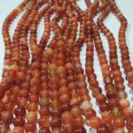Natural Red Carnelian Stone Star Quality 4mm 6mm 8mm 10mm Plane Beads Strings Wholesale Supply - Image 2