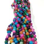 Natural Multi Agate Stone Star Quality 4mm 6mm 8mm 10mm Plane Beads Strings Wholesale Supply - Image 2