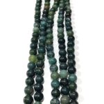 Natural Moss Agate Stone Star Quality 8mm 10mm Plane Beads Strings Energy Healing Crystals - Image 2