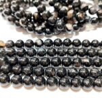 Natural Black Tourmaline Stone Star Quality 4mm 6mm 8mm 10mm Plane Beads Strings Positive Energy Stones Factory Price - Image 2