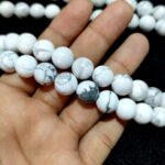 Natural Howlite 8mm 10mm Plane Beads Strings Wholesale Supply - Image 3