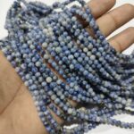 Natural Sodalite Stone Medium Quality 8mm 10mm Plane Beads Strings Positive Energy Stones Factory Price - Image 3