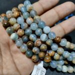 Natural Blue Calcite Stone Star Quality 8mm Plane Beads Strings Wholesale Supply Factory Price - Image 2