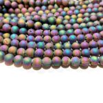 Titanium Pyrite Druzy Peacock Agate Stone Star Quality 8mm Plane Beads Strings Lines Wholesale - Image 2