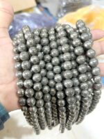 Natural Pyrite Stone AAA Quality 4mm 6mm 8mm 10mm 12mm Plane Beads Strings Wholesale Bulk Supply Factory Price - Image 2