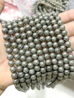 Natural Pyrite Stone AAA Quality 4mm 6mm 8mm 10mm 12mm Plane Beads Strings Wholesale Bulk Supply Factory Price - Image 3