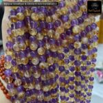Natural Amethyst and Citrine Quartz Combination Stone Star Quality 8mm Plane Beads Strings Lines Wholesale Bulk Supply Factory Price