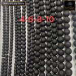 Natural Lava Stone 4mm 6mm 8mm 10mm 12mm Plane Beads Strings Wholesale Bulk Supply Factory Price
