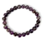Amethyst Stone Regular Quality Plane Beads Stretchable Bracelets Certified 4mm 6mm 8mm 10mm sizes for Men Women Unisex Natural and Authentic Stones - Image 3