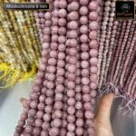 Natural Rhodochrosite Stone Good Quality 8mm 10mm Plane Beads Strings Wholesale Supply Factory Price