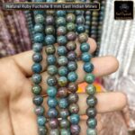 Natural Ruby Fuchsite Stone Good Quality 8mm 10mm Plane Beads Strings Wholesale Supply Factory Price