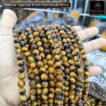 Natural Tiger Eye Stone AAA Quality 4mm 6mm 8mm 10mm 12mm 14mm Plane Beads Strings Wholesale Bulk Supply Factory Price